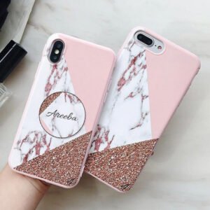 Custom Glitter Marble Slim Case Cover